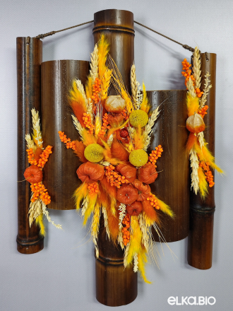 Настенное панно из цветов на бамбуке Б80-B108
