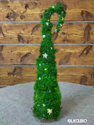 Декоративная елка из мха с подсветкой Эльф Б29-В52