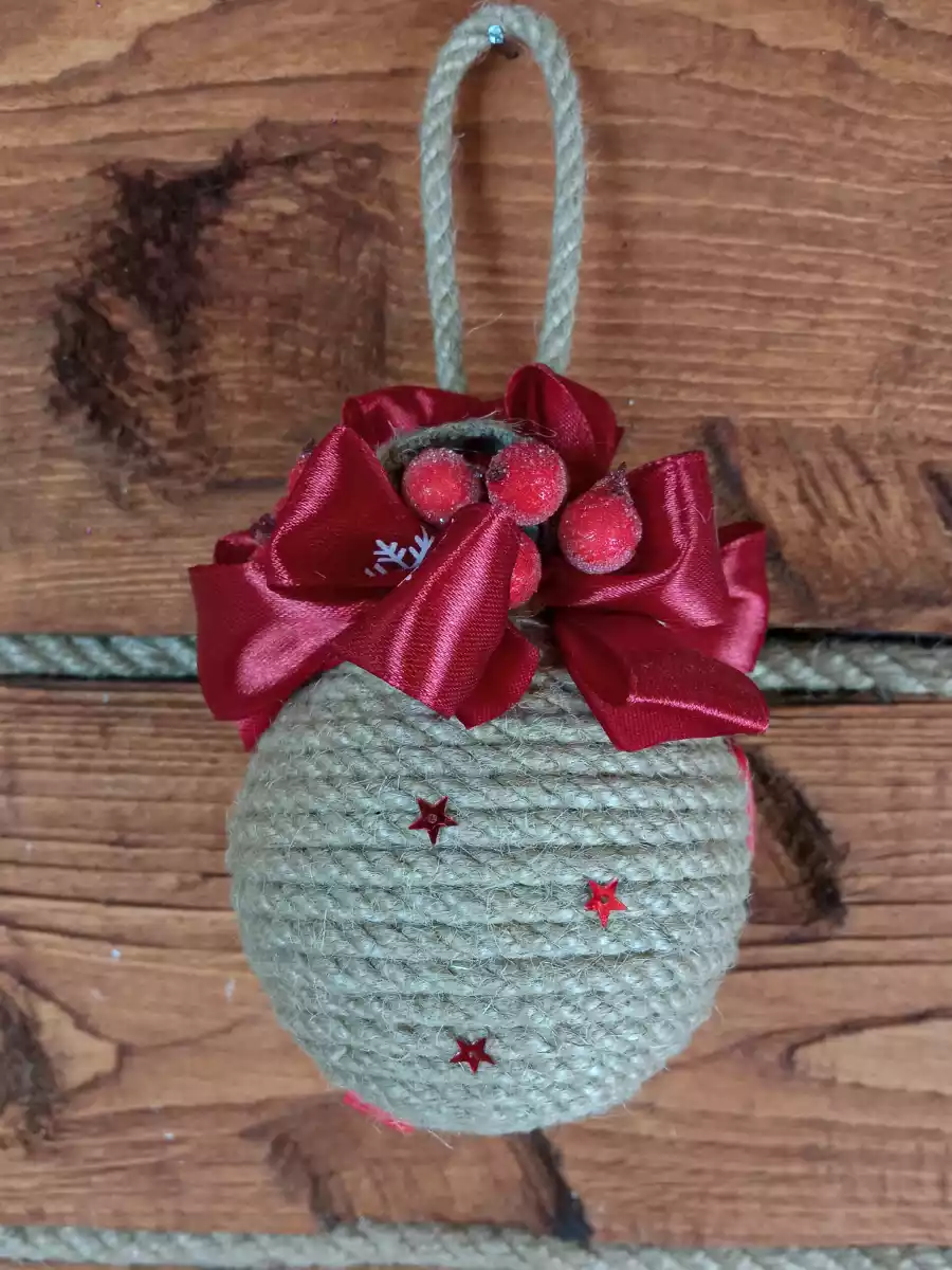 Набор шаров из каната с декором (5шт) Погода в доме Б19-В57