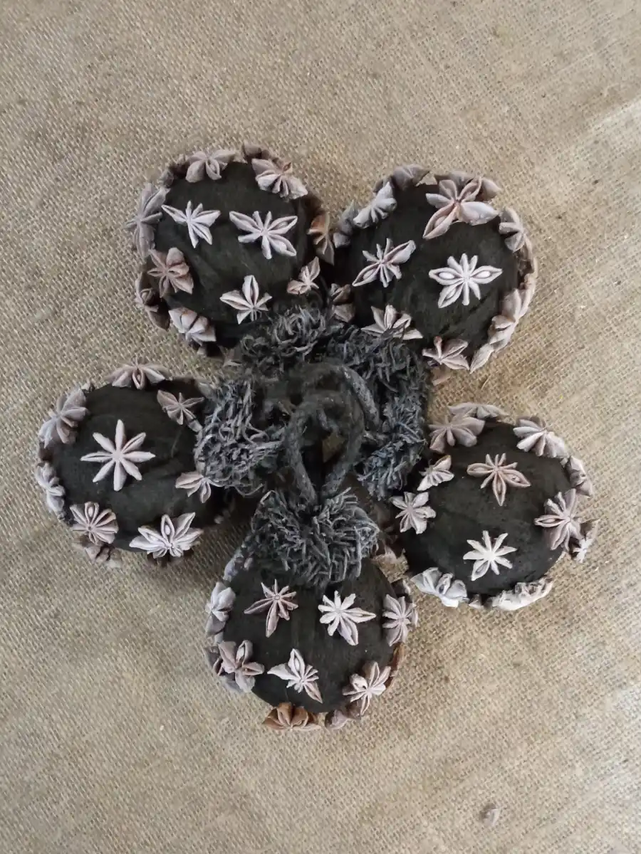 Декоративный шар с бадьяном Ночь Т47-В41