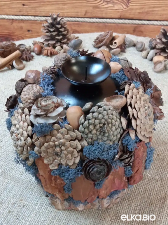 Композиция-подсвечник Лесной огонек Т77-В32