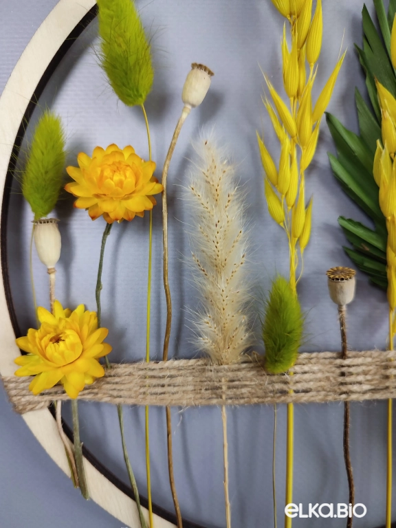 Панно из сухоцветов и листа пальмы Ю63-B102 Панно из сухоцветов и листа пальмы Ю63-B102