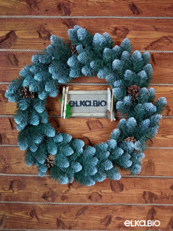 Новогодний венок Пихта с шишками 70 см-В528 Новогодний венок Пихта с шишками 70 см-В528