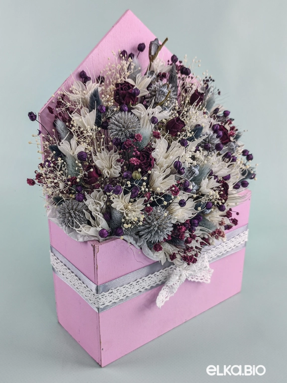 Композиция из гипсофилы, лагуруса и нигеллы Т166-B104