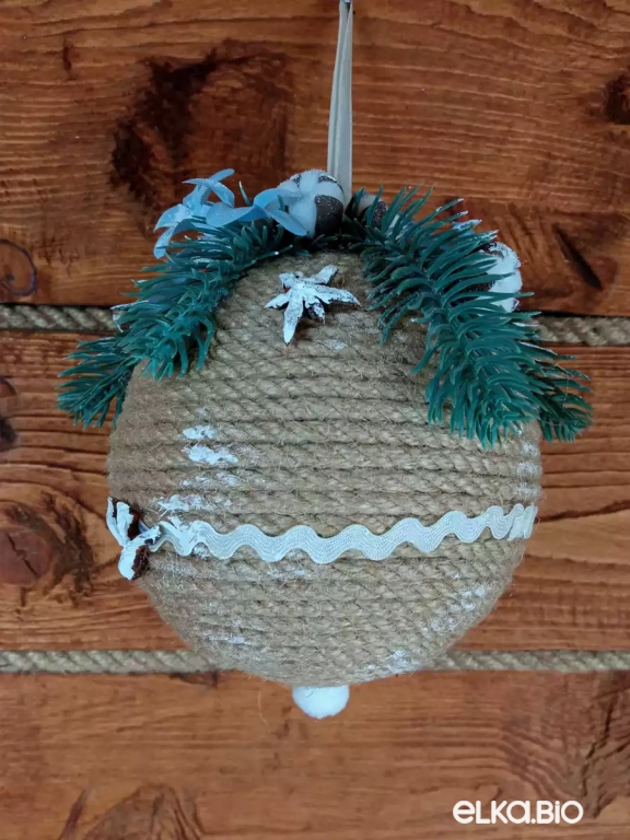 Набор шаров из каната с декором (5шт) Мелодия ветра Б20-В57