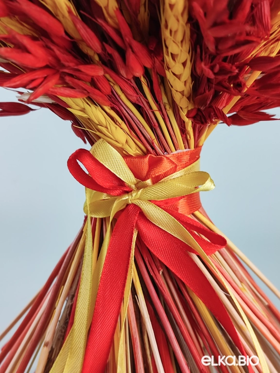 Букет из пшеницы, овса, гелихризума и лагуруса Т150-B104