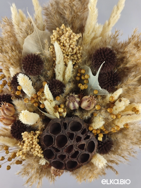 Большой букет из сухоцветов в вазе Ю56-B100