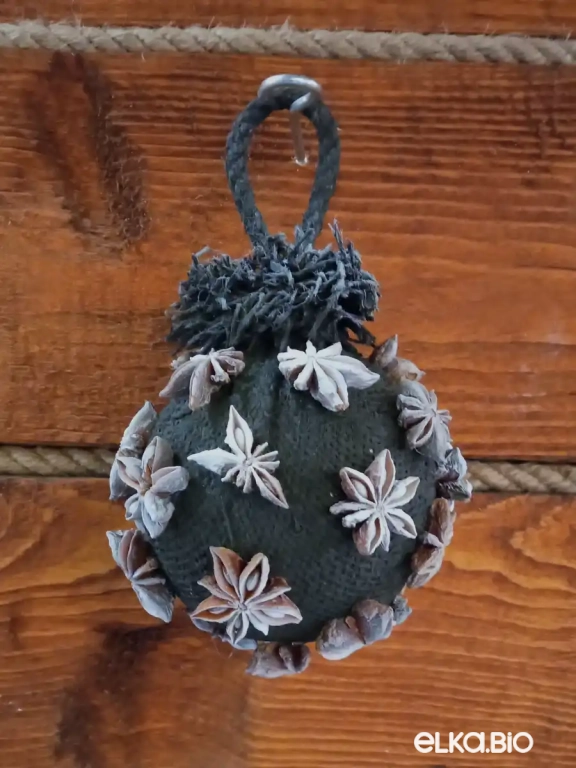 Декоративный шар с бадьяном Ночь Т47-В41