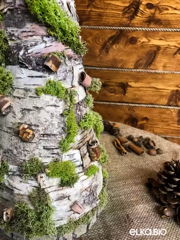 Настольная новогодняя елка из бересты Русская душа Т12-В1