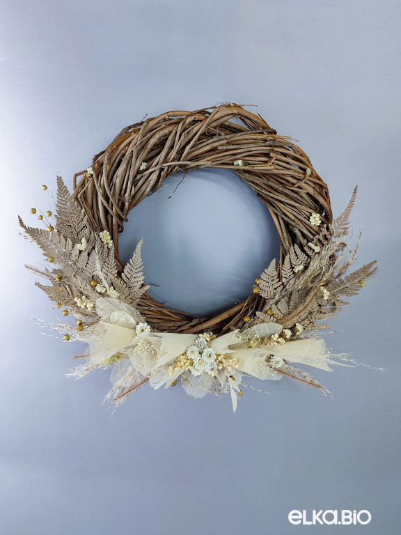 Венок из лозы с листьями папоротника А150-B108