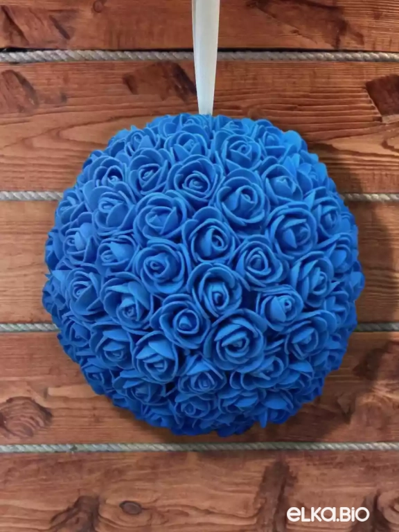 Декоративный шар из цветов Синий бархат М9-В24