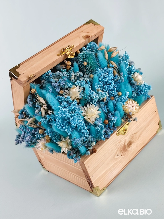 Настольная композиция из голубых сухоцветов Б57-B103 Настольная композиция из голубых сухоцветов Б57-B103