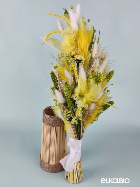 Букет из сухоцветов в вазе Б74-B104