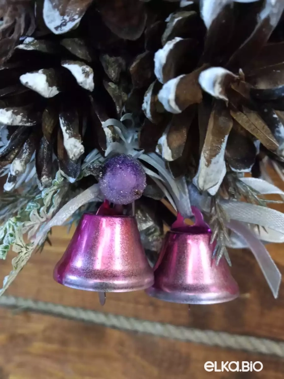Подвесное украшение с колокольчиками Сиреневый туман Т92-В61