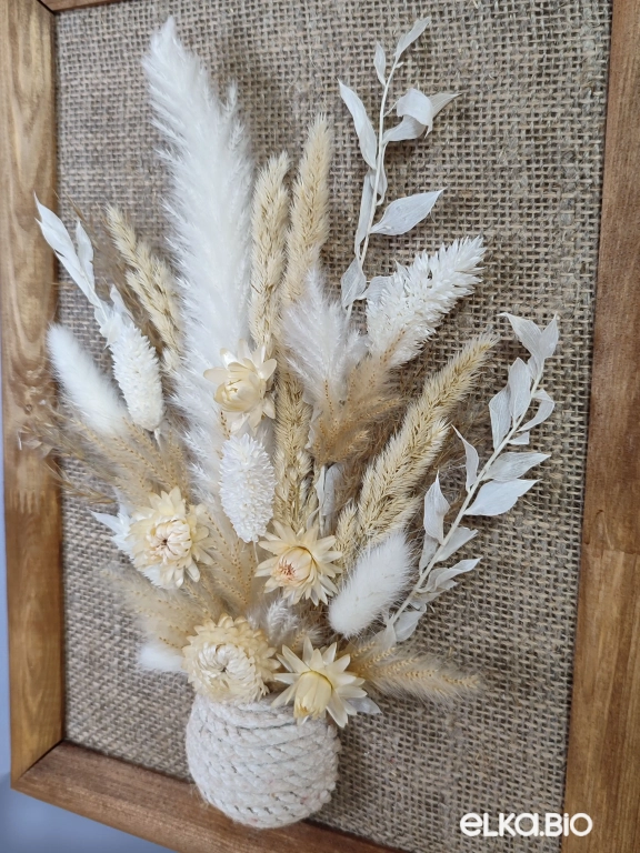 Панно из белых цветов на стену А119-B103