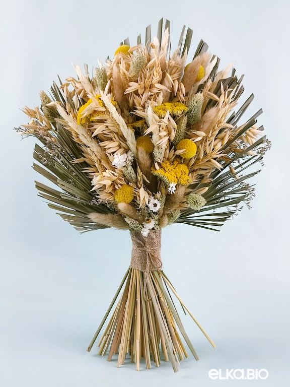 Букет из овса, тысячелистника и краспедии Т191-B109