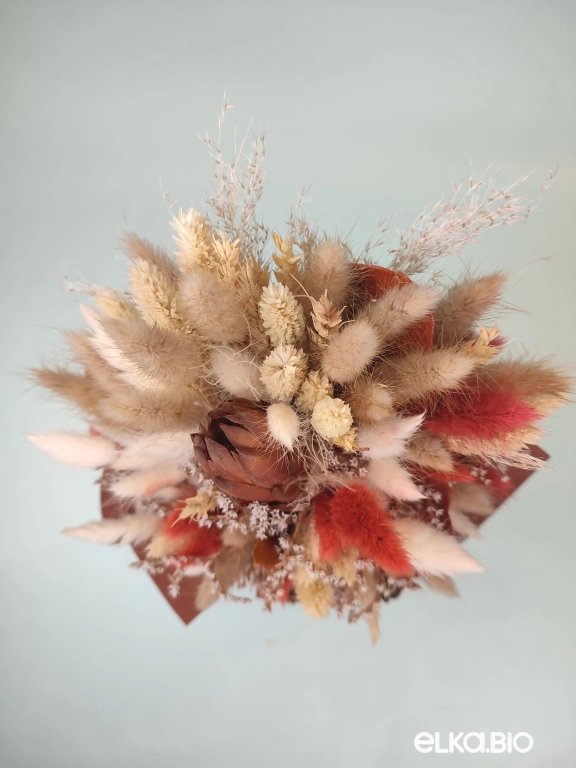 Осенний букет с протеей и лагурусом Б112-B114