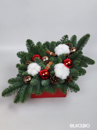 Новогодняя композиция из Нобилиса Новогоднее желание Ю43-В707