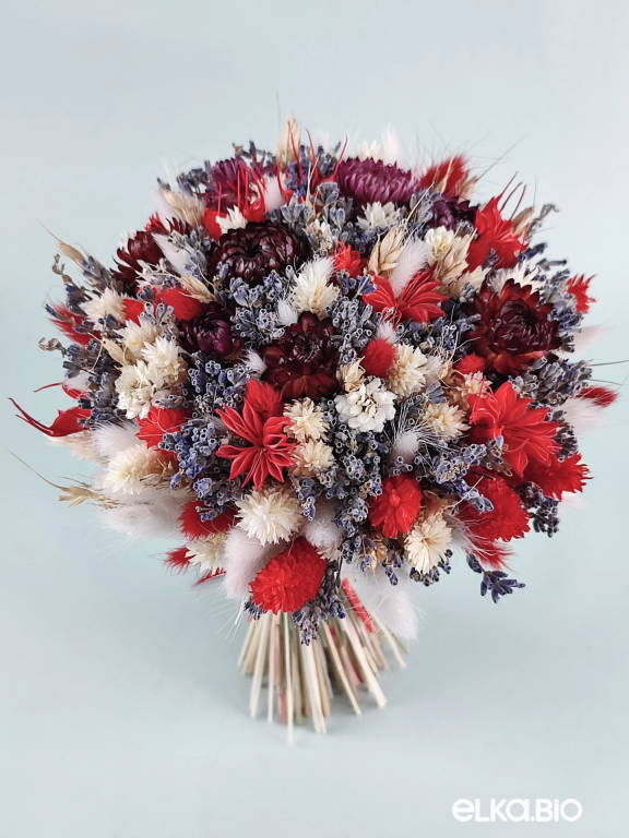 Букет из лаванды, лагуруса и фаляриса А162-B106