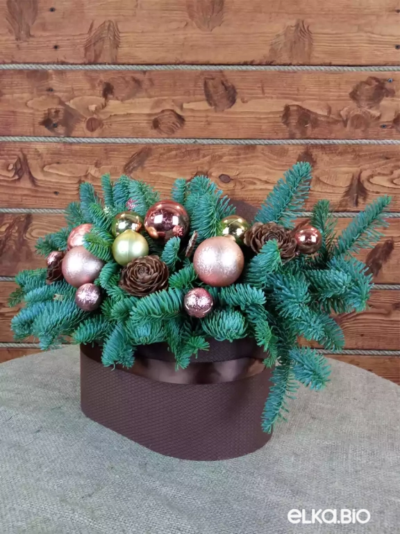 Новогодняя композиция из Нобилиса Шоколадная мечта большая Ю53-В715