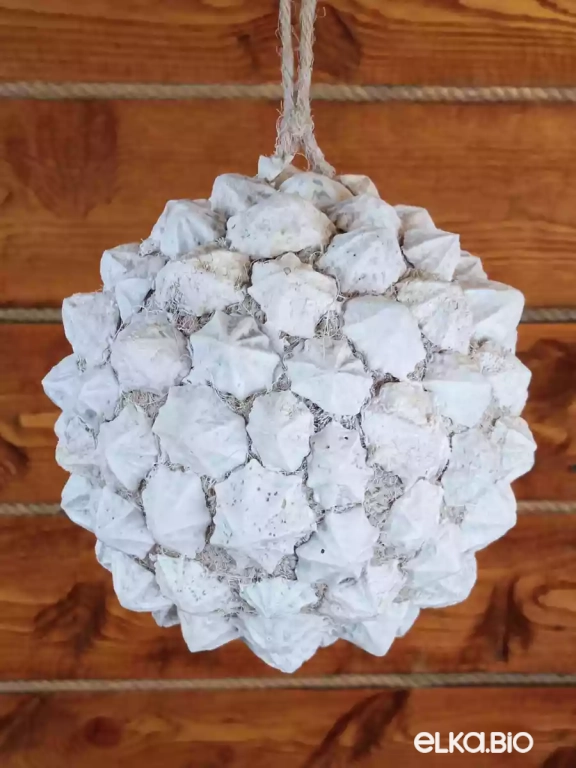 Декоративный шар из ракушек Кристалл М6-В20