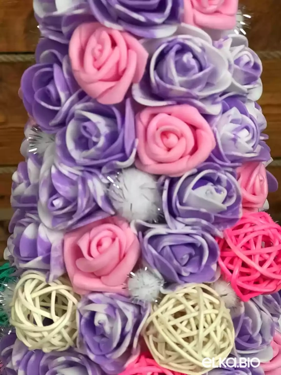 Настольная декоративная елка Сиреневые сны А7-В3