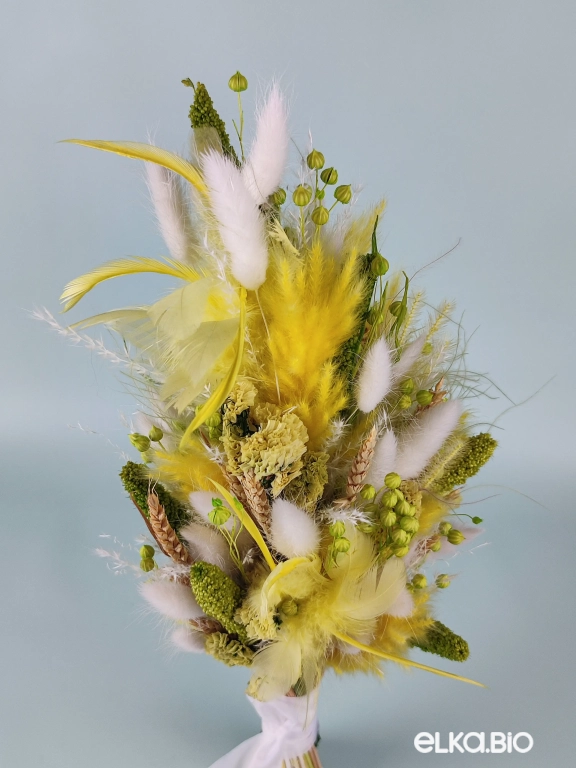 Букет из сухоцветов в вазе Б74-B104