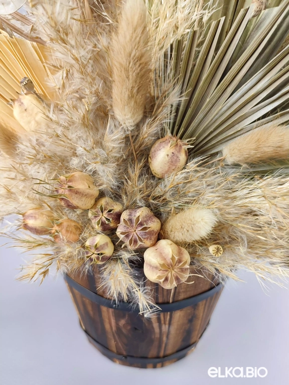 Настольная композиция с листьями пальмы А121-B101