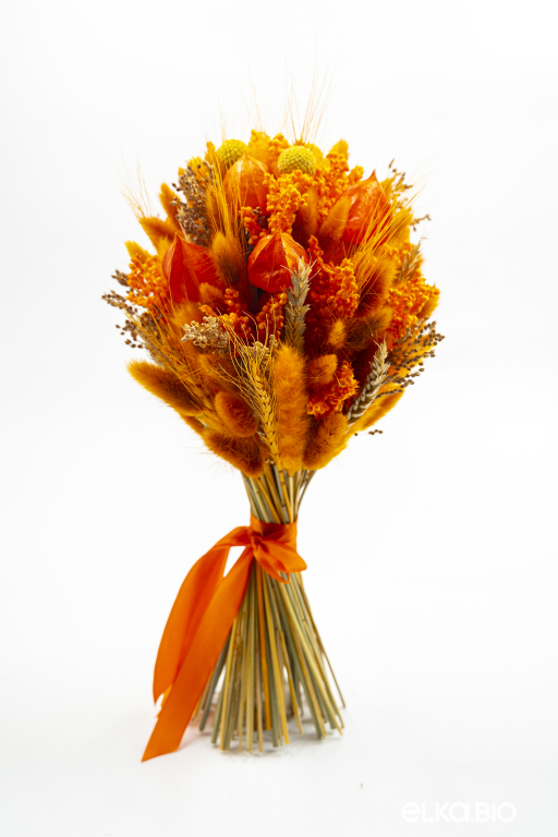 Букет из лагуруса, пшеницы и физалиса Б78-B108