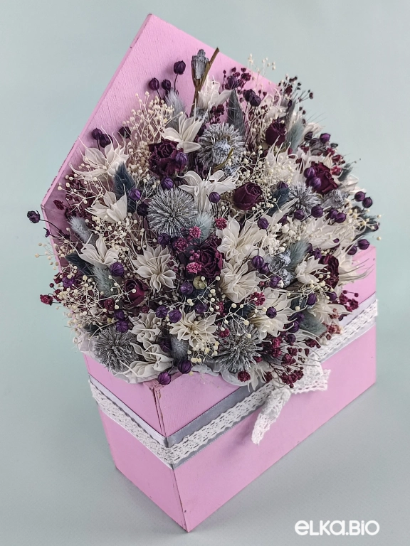 Композиция из гипсофилы, лагуруса и нигеллы Т166-B104