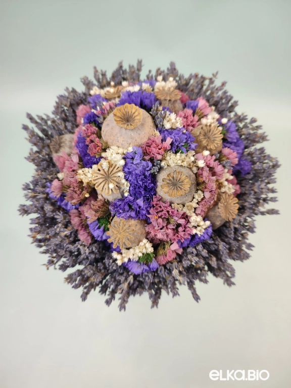 Лавандовый букет с маками и статицей А193-B114