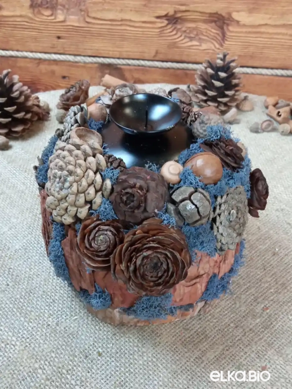 Композиция-подсвечник Лесной огонек Т77-В32