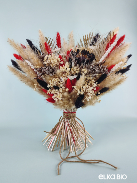 Букет из сухоцветов с лагурусом и протеей Ю71-B105 Букет из сухоцветов с лагурусом и протеей Ю71-B105