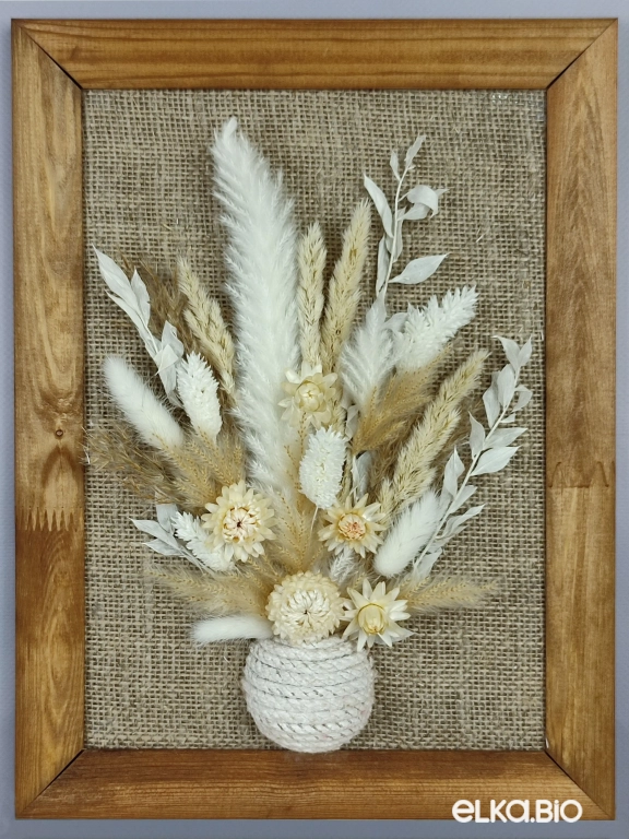 Панно из белых цветов на стену А119-B103