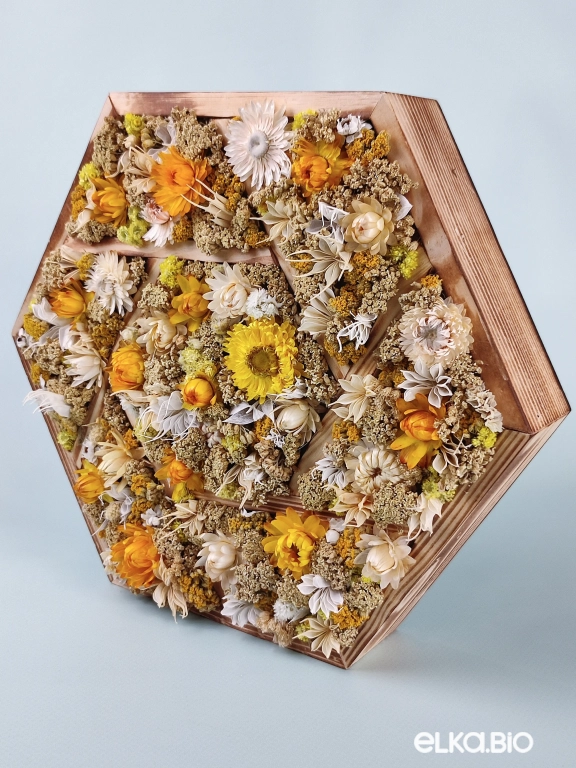 Подвесная композиция из белых и желтых цветов Т156-B103