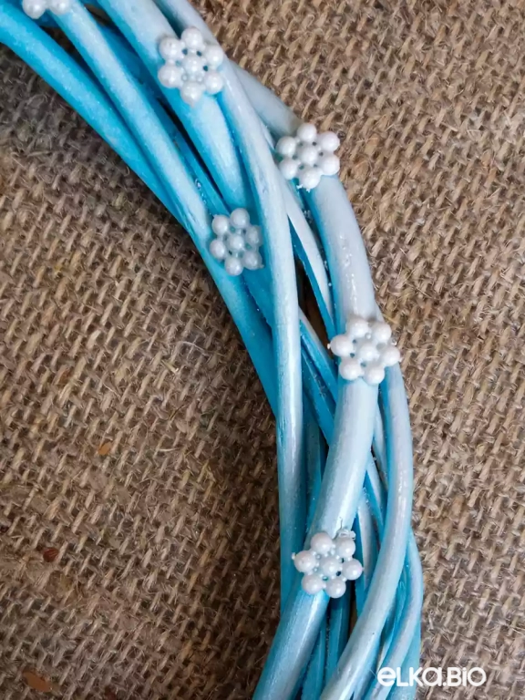 Новогодний венок из лозы Голубая лоза Т22-В15