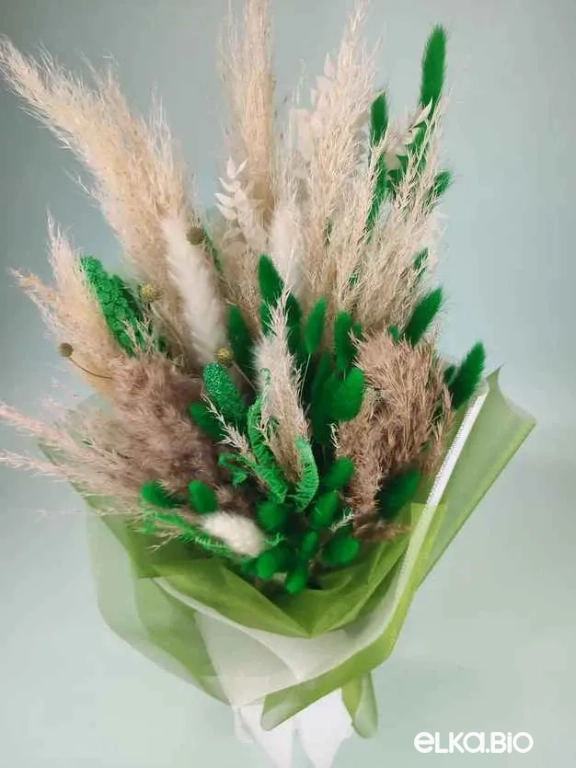 Букет из пампасной травы и лагуруса Б134-B116