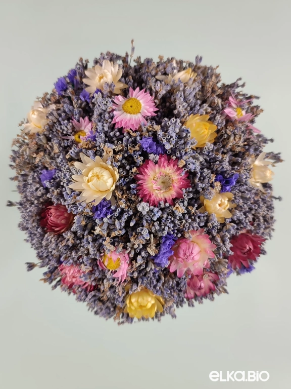 Букет из лаванды с розовой лентой Т218-B110