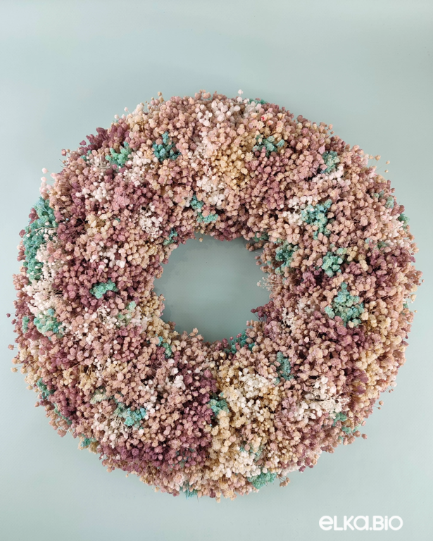 Венок из разноцветной гипсофилы А180-B110