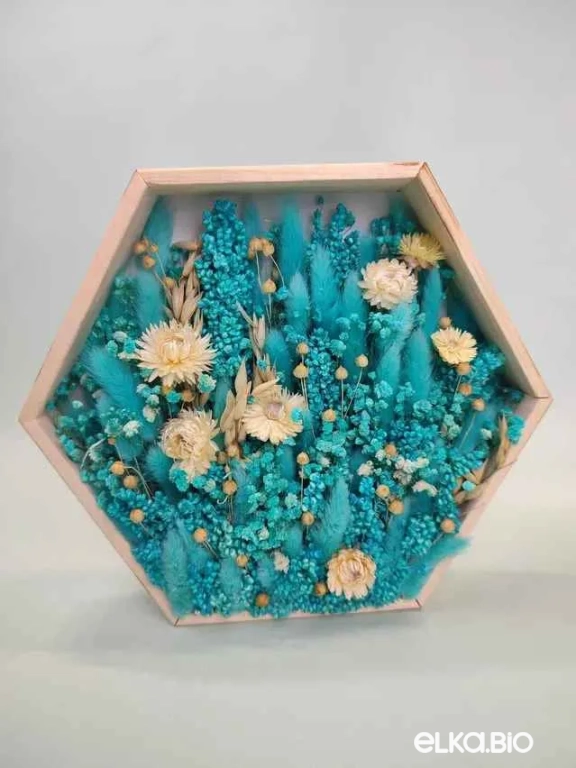 Подвесная композиция из голубых цветов Б56-B103