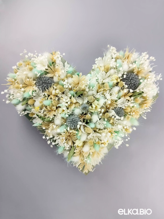 Настольная композиция из белых сухоцветов Т136-B101