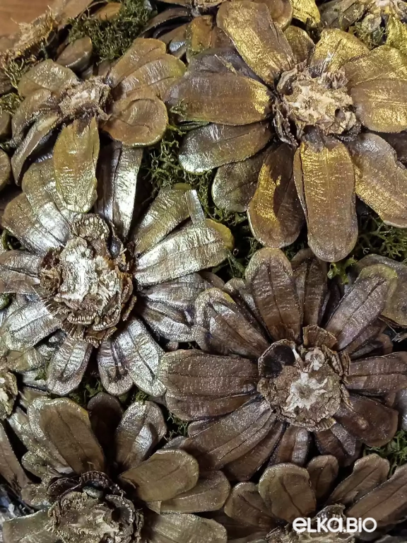 Декоративный шар из шишек Золотце М16-В25 Декоративный шар из шишек Золотце М16-В25