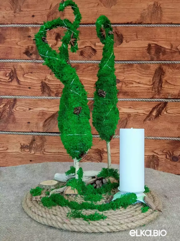 Декоративная композиция из мха Лесные птицы Б37-В80