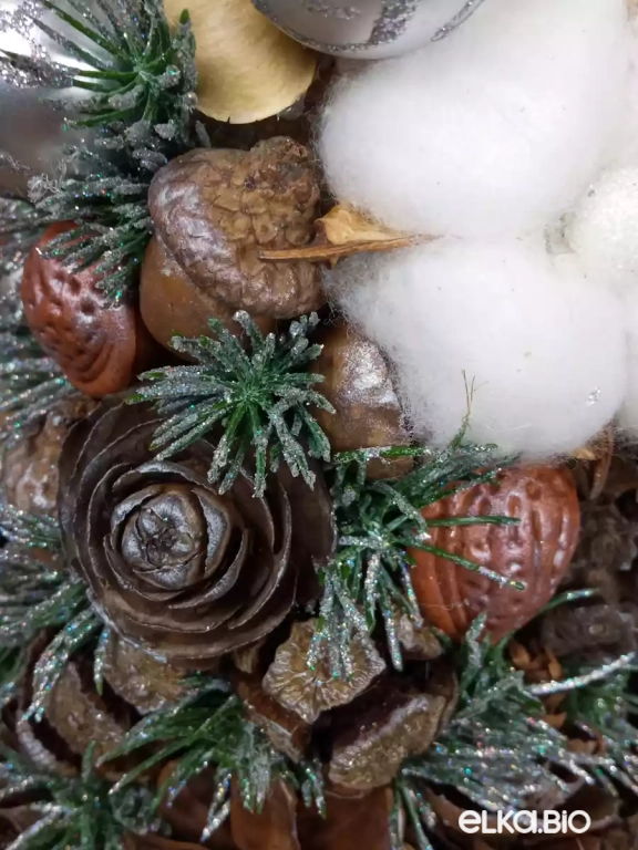 Настольная новогодняя елка из шишек Звездное небо П6-В11 Настольная новогодняя елка из шишек Звездное небо П6-В11