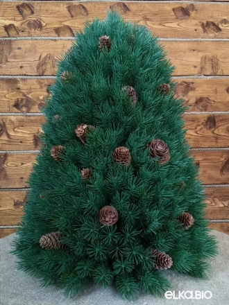 Новогодняя елка из хвои с шишками Лесная бомбочка Т105-В77