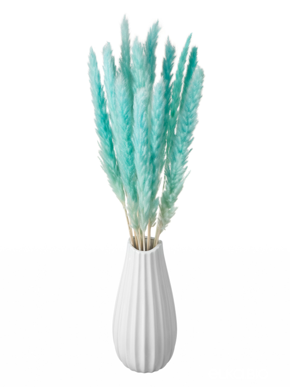 Трава сухоцвет пампас мини 90 шт. светло-бирюзовый первый сорт