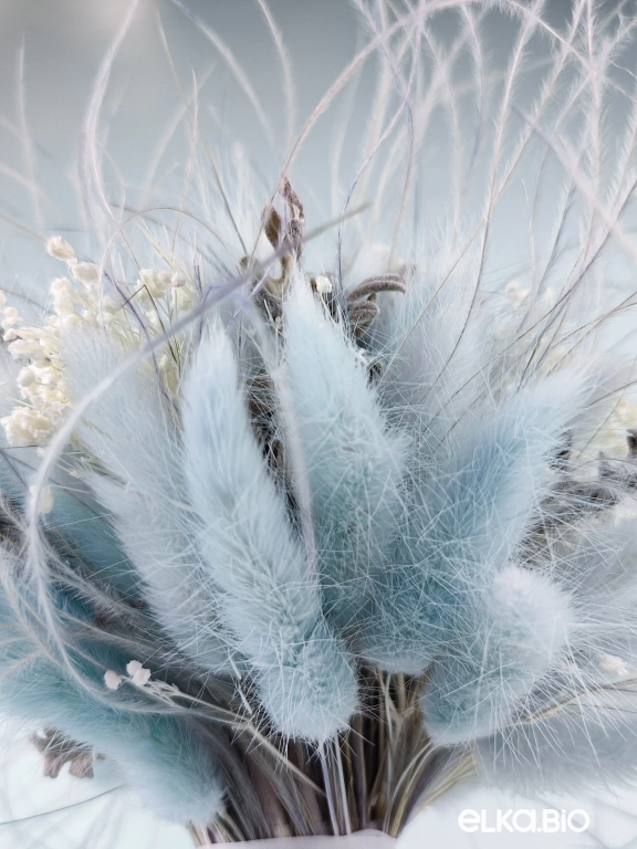 Букет из лагуруса, гипсофилы и ковыля Т179-B106