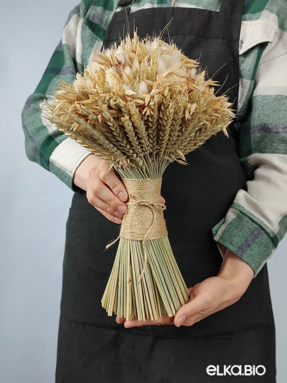 Букет из пшеницы, овса и лагуруса Т182-B109