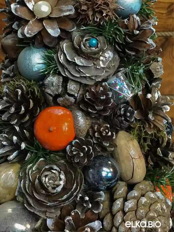 Настольная декоративная елка Снеговик в лесу Т15-В1