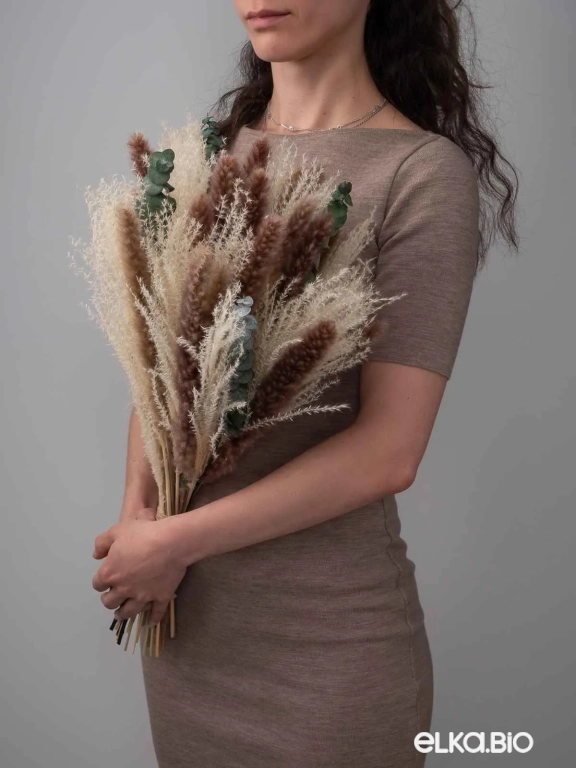 Эвкалипт, пампас мини и мискантус в наборе для декора. Набор М098